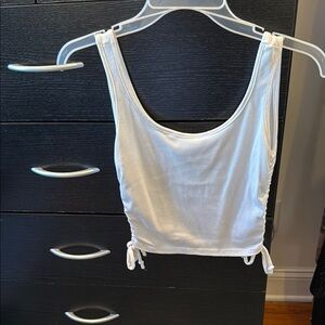 White Ribbed Tank Top